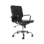 Middle Back Modern Manager Office Chairs Black Coating Sled Frame for sale
