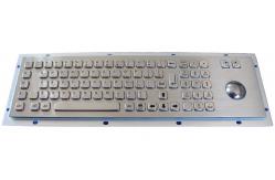 China Dust - Proof Rugged stainless steel dot braille keyboard with optical trackball supplier