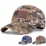 Unisex US Flag Embroidered Baseball Caps Spring and Autumn Outdoor Adjustable Casual Hats Sunscreen Hat for sale