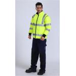 7 In 1 OEM Hivis Winter Work Jacket , 300D Oxford Hi Vis Heavy Duty Work Coats for sale