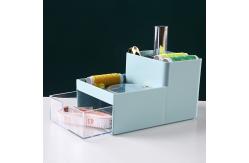 China Creative Pen Holder Plastic PS Desktop Storage Box For Students supplier