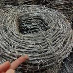 2.8mm~1.8mm Prison Barb Wire Fence Hot Dipped Galvanized Barbed Wire anti oxidation for sale