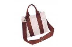 China 100% Ink Coverage Printing 6cm Canvas Shopping Crossbody Bag supplier