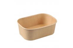 China 750ml Disposable Kraft Paper Bowls Paper To Go Container Grease Resistant supplier