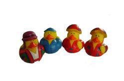 China 5cm Length Mini Rubber Ducks Squeezing Bee Design Baby Bath Time Fun Toy supplier