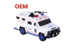 China Customized Robotic Police Car Coin Bank With  Finger Print Plastic Money Box supplier
