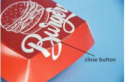 China Customized fast food box hamburger box eco-friendly and biodegradable white cardboard packaging supplier
