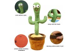 China Luminous Dancing And Talking Electric Cactus Plush Toy supplier
