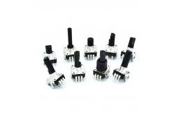 China Peaker Audio Ec12 Rotary Encoder With Push Button 10ohm Threaded Bushing supplier