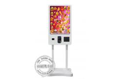 China 32'' Selfservice Ordering Payment Kiosk With POS Hole QR Scanner supplier