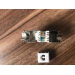 Metallic Color Rj45 Shielded Jack , Metal STP Cat6a Shielded Keystone Jack for sale