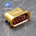 J30J SERIES glass sintered gas sealed rectangular electrical connector, J30JM1-9ZKS19 for sale