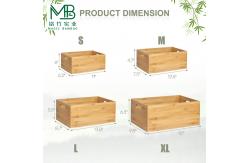 China Large Bamboo Kitchen Storage Drawer Box For Cabinets Countertops supplier
