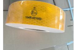 China Polyester Red Reflective Tape For Vehicles 5cm*45.72m Highly Tear Resistant supplier