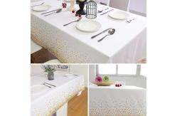 China Custom Logo 137x274cm PE Spandex Tablecloth For Hotel supplier