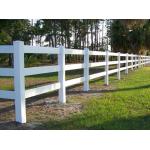 Cattle 3 Rails White Portable Horse Farm Outside PVC Farm Fence for sale