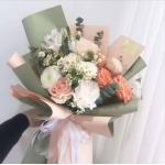 Hanfei paper two-color flower wrapping paper, solid color Ouya paper, opp bouquet material, waterproof floral art, Hansu paper packaging for sale