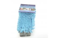 China 100% Polyester 1200gsm Microfiber Car Cleaning Wash Mitt With Elastic Cuff supplier