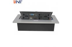 China Black Power Hidden  Desktop  Socket With USB / 3.5 Audio Interface BD610-7 supplier