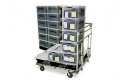 China Aluminium Profile Industrial Tote Cart Multilayer Hand Push Trolley supplier