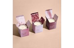 China Coated Paper Custom Scented Candle Jar Packaging Folding Paper Reverse Printed Tuck Box supplier