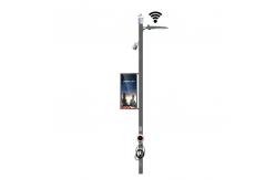 China Hot Galvanized Round Smart Street Light Pole With Charge Station Function supplier