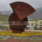 5 Meters High Custom Corten Steel Sculpture For Garden Decoration for sale