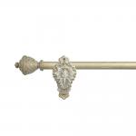 Paint Craft Pipe Curtain Rods Sets With 3M Resin Curtain Finials Single Bracket for sale