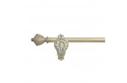China Paint Craft Pipe Curtain Rods Sets With 3M Resin Curtain Finials Single Bracket supplier