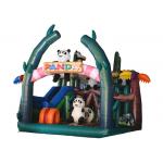 Cute Inflatable Panda Fun City / Inflatable Panda Forest Fun Amusement Park For Children for sale