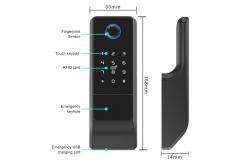 China Home Security Fingerprint Tuya Smart Lock APP Door Lock Remote Control supplier