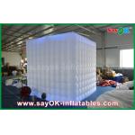 Small Photo Booth White Two Doors Square Inflatable Photo Booth / Photobooth Enclosure Frames for sale