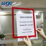 Repositionable Self Adhesive Wall Mounted Sign Holder Frame Wooden Metal for sale