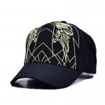 Unisex Luxury Black Baseball Hat Embroidered Gorras Custom Logo 5 Panel Cotton Baseball Cap for sale