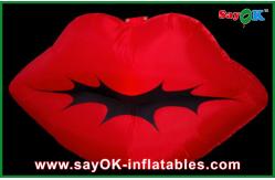 China Red Led Hanging Lighting Inflatable Lips , Inflatable Lighting Decoration supplier
