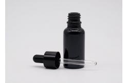 China Custom Empty 30ml Essential Oil Diffuser Bottles Black Lid supplier