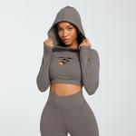 230gsm Athletic Women Workout Hoodies Long Sleeve Crop Top Hoodies