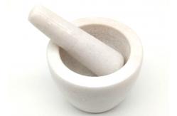 China Home Kitchen Marble Stone Mortar And Pestle Set Spice Herb Grinding Bowl supplier