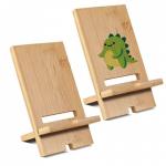Sublimate On Wood Ornaments Diy Cell Phone Wood Stand For Desk Wooden Mobile Phone Holder for sale