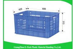 China Mesh Vegetablestacking Storage Boxes , Large Big Plastic Packing Crates Collapsible supplier