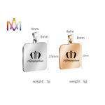 SS304 Polished Rectangle Dangle Custom Engraving Charms