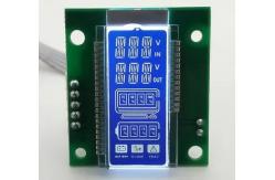 China White Backlight 14 Segment LCD Display Screen Blue Background HTN LCD Display supplier