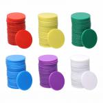 Small Plastic Learning Counters Disks Chip Counting Discs Markers Poker Chips Game Tokens for Math Practice for sale