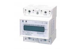 China 220 / 120V Din Rail Energy Meter , Single Phase KWH Meter With LCD Display supplier