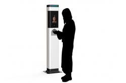 China Silver Contactless Hand Sanitizer Dispenser For Thermometer Device supplier