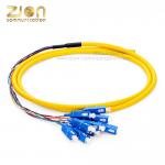 PVC Jacket Fiber Optic Cable SC UPC 12 Fibers FOPT G.652.D Single Mode Bunch for sale