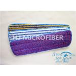 Purple Reusable Microfiber Cleaning Cloth Yarn Dyed , Wet Floor Mops for sale