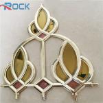 Golden Mirror Glass Windows Georgian Bar Flower Electroplate for sale