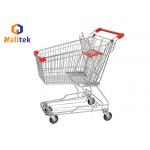 Retail Store 100L Asian Style Supermarket Shopping Trolley , Mini Supermarket Trolley for sale