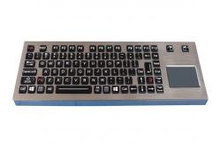 China Ruggedized Desktop Waterproof Keyboard With Touchpad IP68 89 Keys Metal Backlight supplier